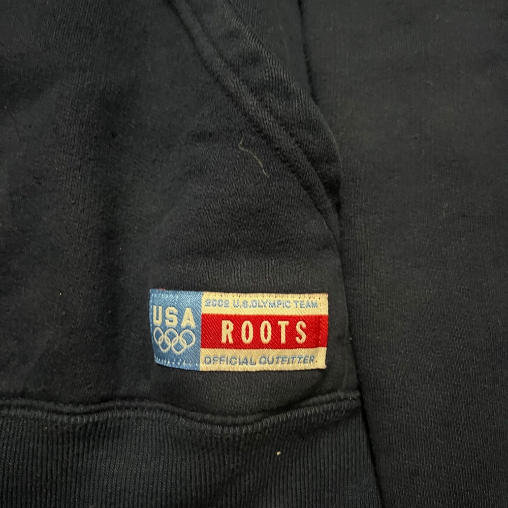 Vintage Roots 2002 USA Olympic Team Navy Blue Hoodie Mens Size Large Pullover - Picture 6 of 9